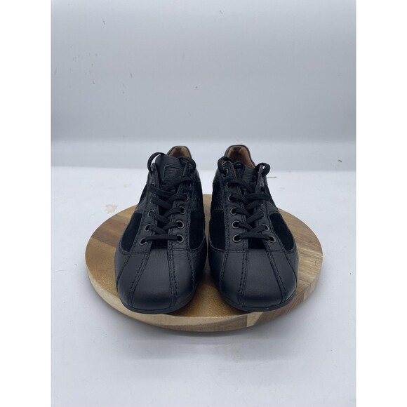 Paul Green Sneakers Womens 7.5 Black Leather Suede Lace Up Comfort Sneakers - Picture 2 of 12